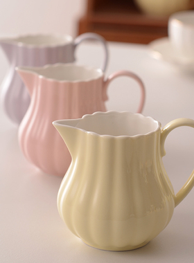 陶瓷小奶壶奶罐奶缸奶杯可微波炉咖啡引流壶奶盅公道杯分茶器茶海