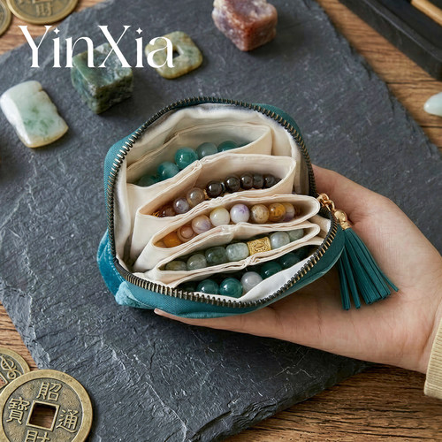 高端古风多层折叠手串收纳袋