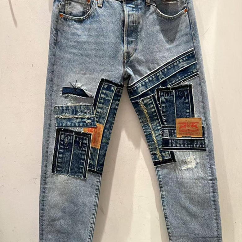 Levis李维斯专柜正品00501-3556男士休闲501款直筒水洗补丁牛仔裤