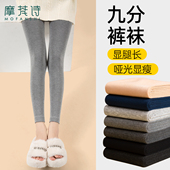 九分女春秋加绒新款 外穿秋裤 高弹瘦腿薄绒保暖裤 灰色打底裤 小黑裤