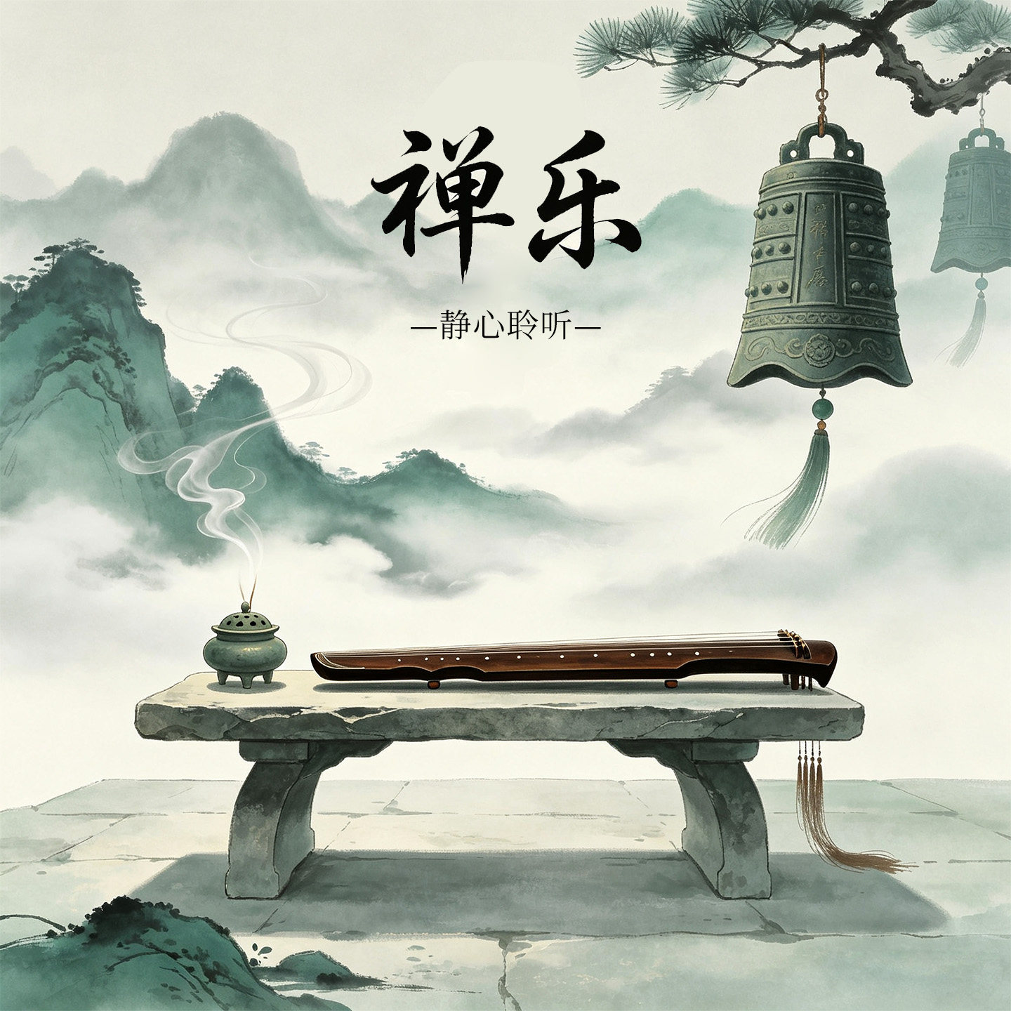静心音乐天籁梵音cd光盘正版 大悲咒 古琴 虚谷 琴禅一昧 箫雨