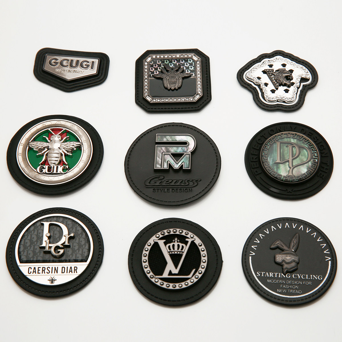 高档皮标服装鞋靴DIY手缝补丁贴高品质金属PU布贴logo装饰皮牌,纺织面料/辅料/配套,皮标/皮牌,淘宝优惠券,粉丝福利购,淘宝优惠卷