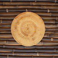 Vietnamese autumn rattan woven coasters, plate MATS, bowl MATS, heat insulation MATS, placemats, tea cup holders, and purple clay teapot MATS set thumbnail 4