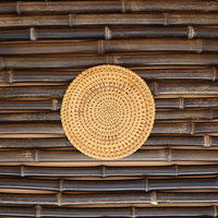 Vietnamese autumn rattan woven coasters, plate MATS, bowl MATS, heat insulation MATS, placemats, tea cup holders, and purple clay teapot MATS set thumbnail 3