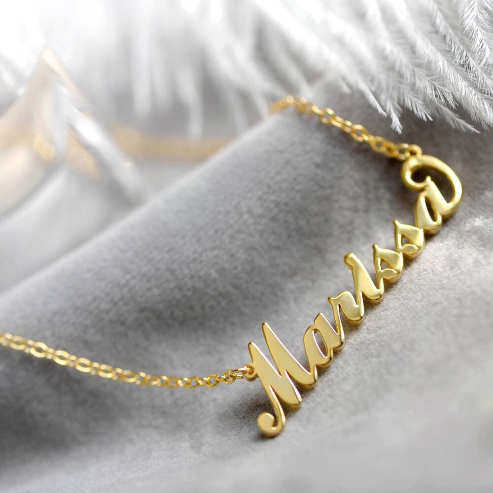 CV 奢华定制项链英文名字字母8字型S925纯银客制化手链情人节礼物