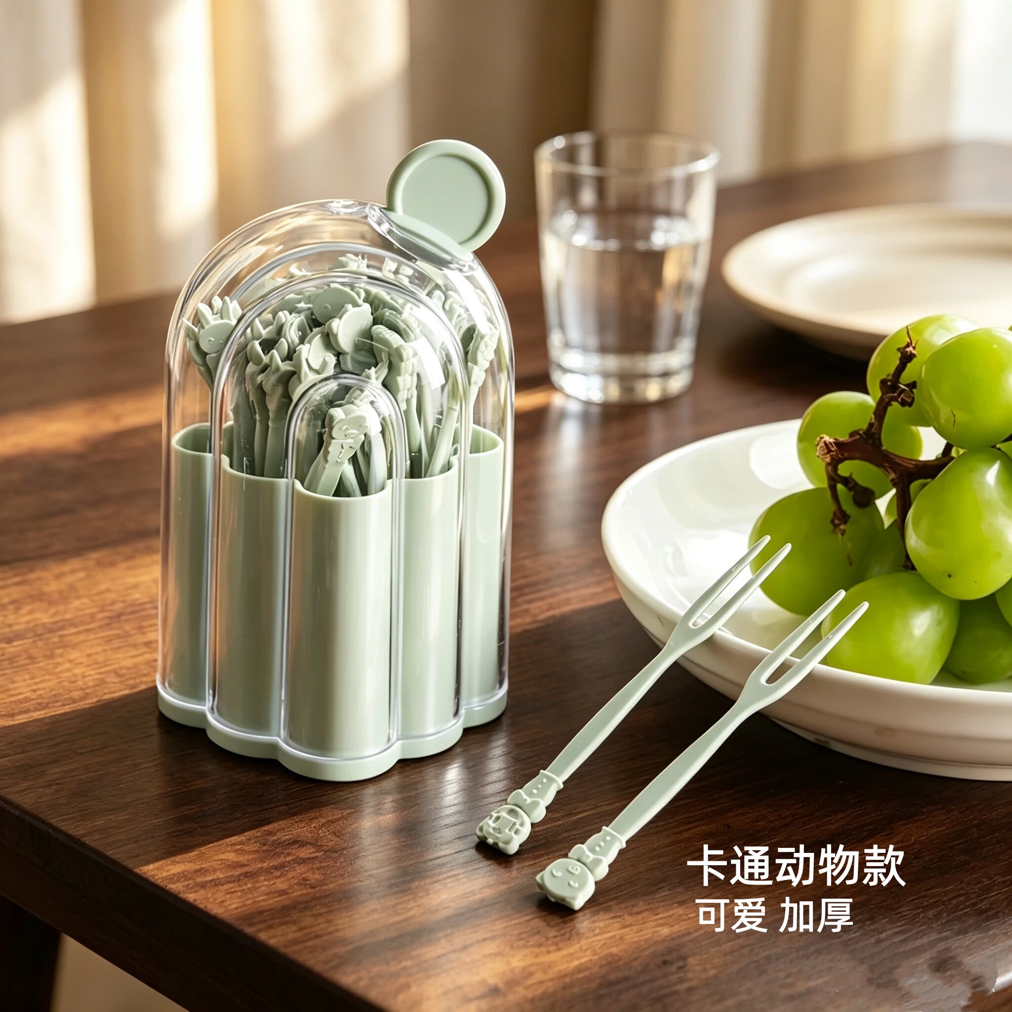 食品级水果叉子甜品叉签吃水果棒图片