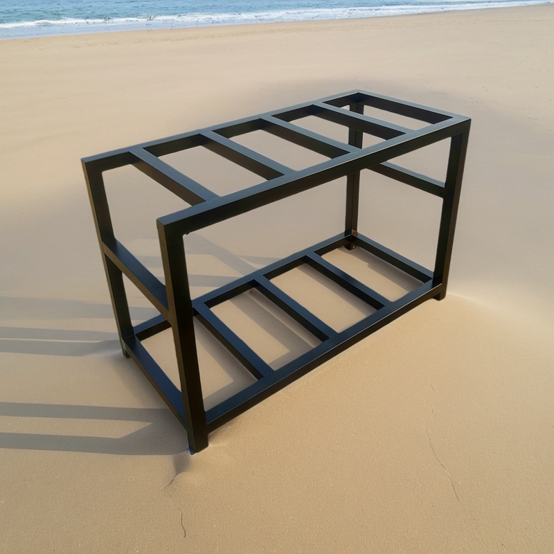 超薄极窄侧溢流鱼缸架子整体焊接