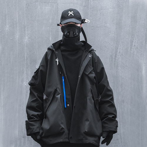 吉业重工机能连帽冲锋衣外套棉服