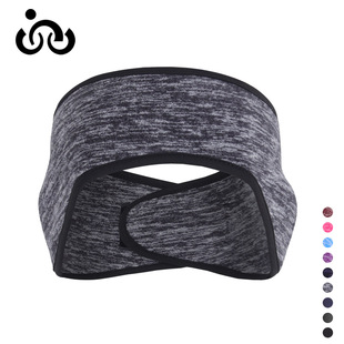 千迁沃户外骑行跑步保暖头带可调节魔术贴摇粒绒护耳抓绒运动发带