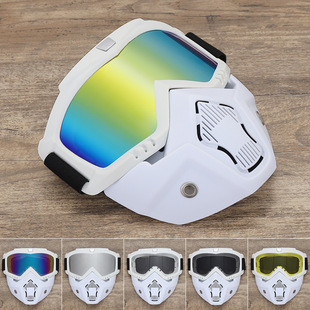 新款复古面罩防风镜护目镜摩托车越野头盔哈雷眼镜骑行面罩户外运