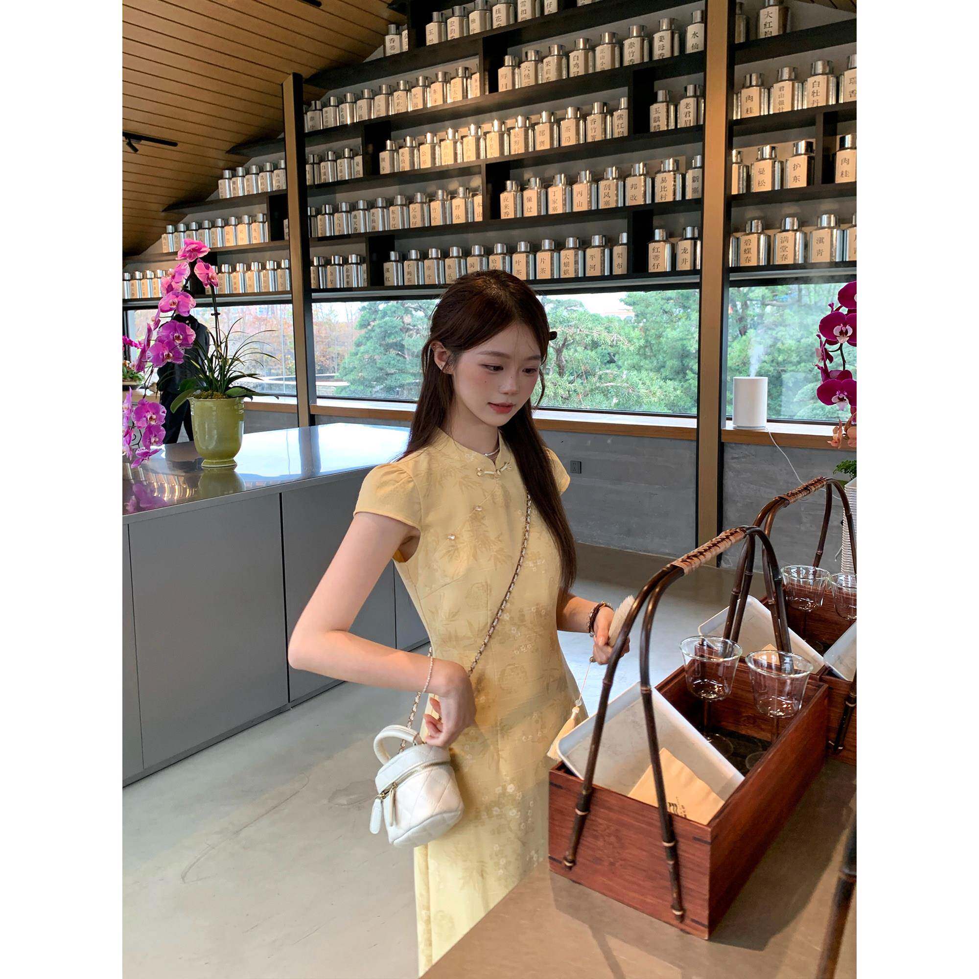 切糕自制小个子夏季新款裙子女日常好看新中式连衣裙旗袍高级长裙