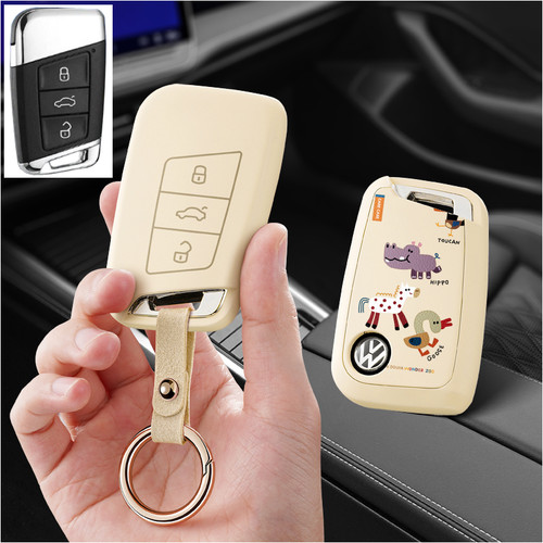 适用大众迈腾B8帕萨特凌渡途岳探歌汽车钥匙套保护套包壳扣女高