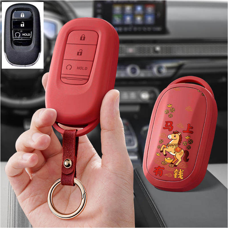 适用本田锋尚智领版皓影致在Zrv汽车钥匙套保护套包壳扣女高级男