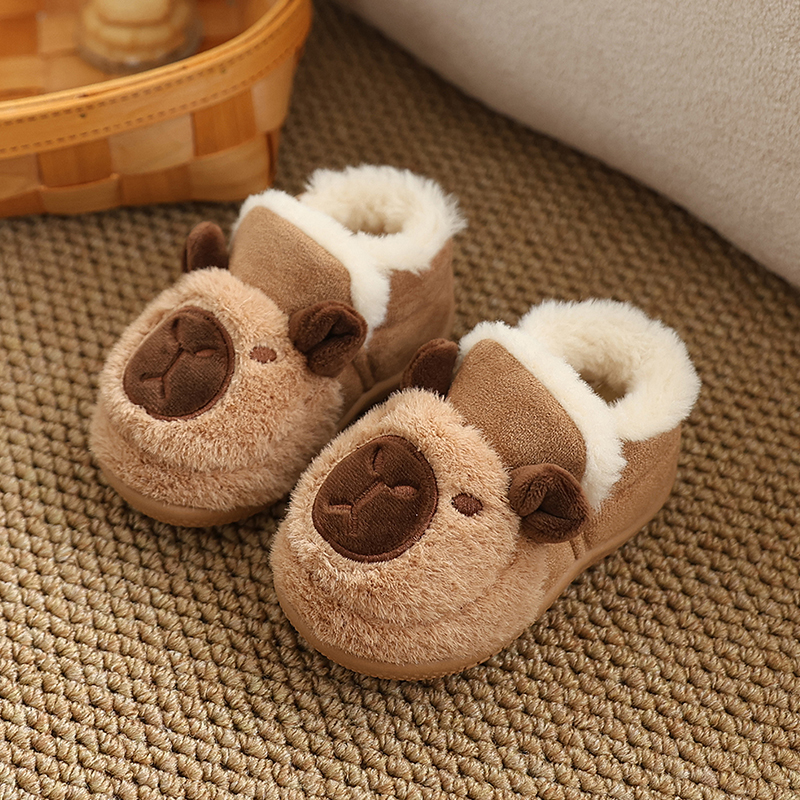 宝宝冬季加绒加厚大棉鞋男童室外保暖鞋子冬天女童卡通新款雪地靴