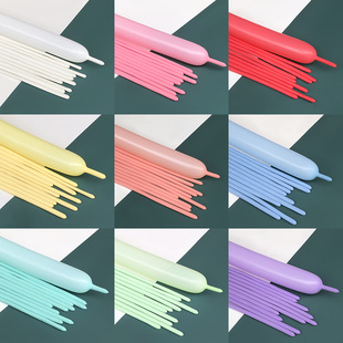 加厚长条气球动物造型郁金香网红气球花束手工diy仪式感车尾箱