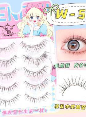 梦鹿【W-57】女团根根分明自然浓密整条一片式假睫毛5对装