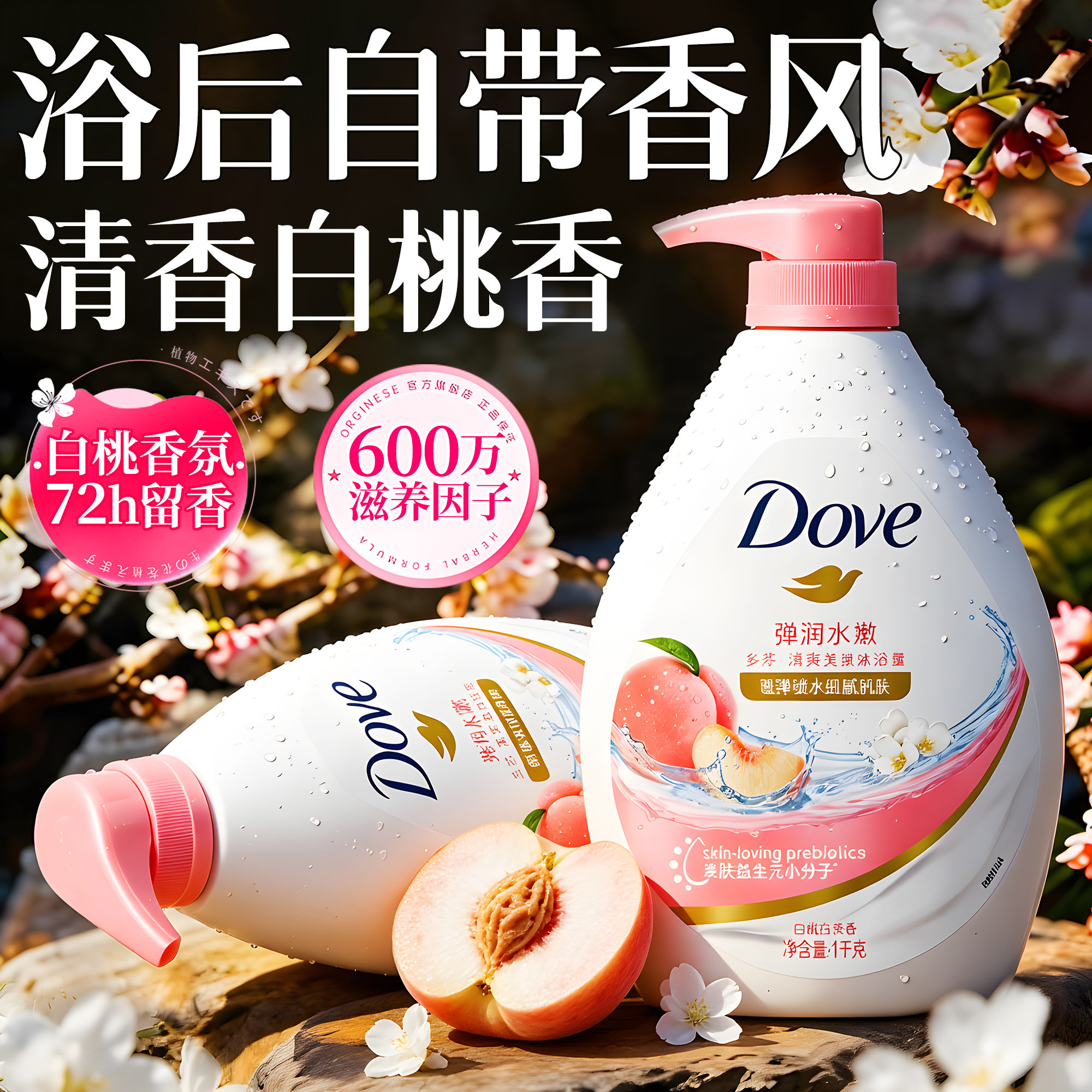 多芬沐浴露持久留香72小时香水滋润保湿成人正品牌官方旗舰店dove