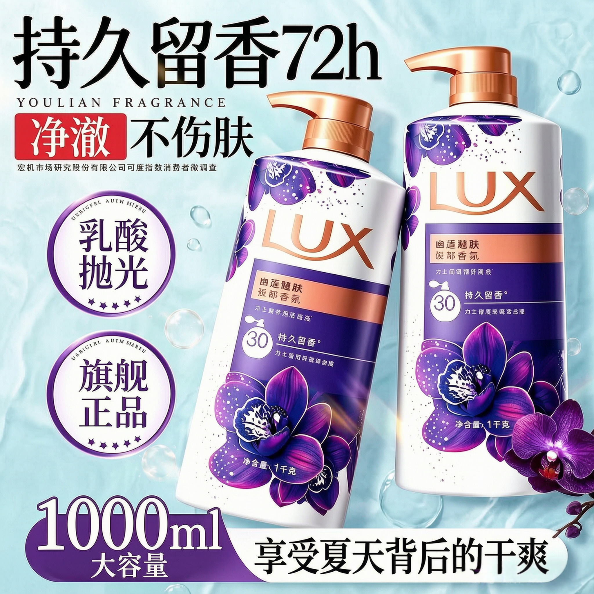 LUX力士沐浴露精油香氛持久留香72小时清爽正品官方旗舰店品牌
