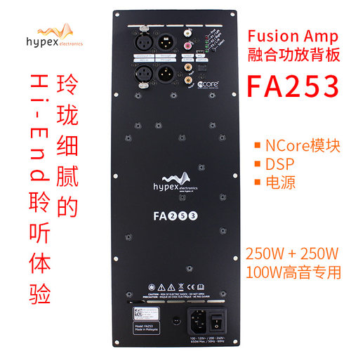 Hypex FA253 250W融合系列背板功率放大器HiFi电子分频NC250