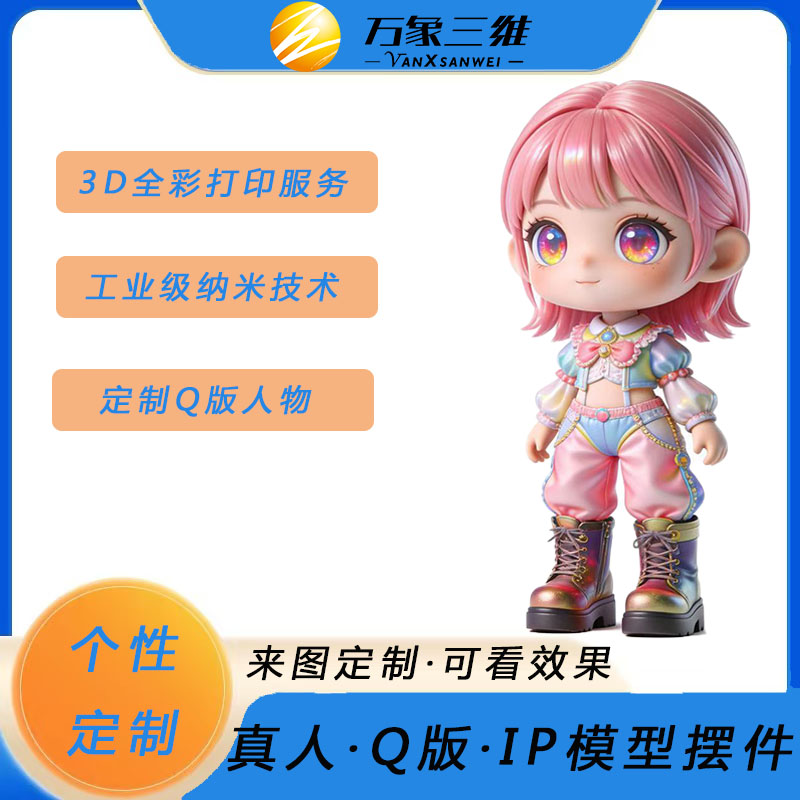 3d全彩打印手办造型IP模型定制