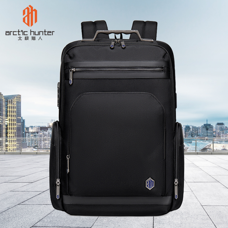 广州北极猎人商务双肩包男