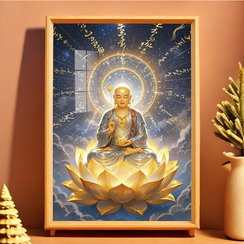 九华山大愿地藏王菩萨画像挂画地藏菩萨神像佛像摆件供奉摆台结缘