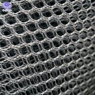 黑色现货经编涤纶六角网布 箱包手袋束口袋网布洗衣袋六角网爆款