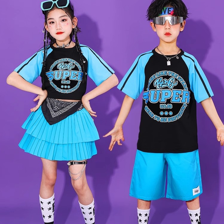 儿童街舞演出服夏季T恤