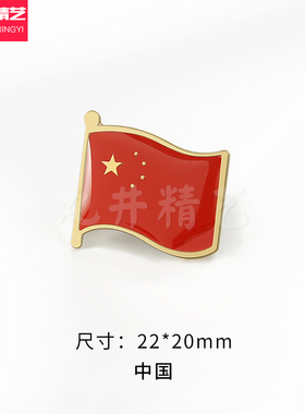 中美英法德国旗徽章纪念品