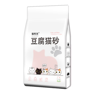 猫和友原味豆腐猫砂绿茶味可降解除臭植物猫砂