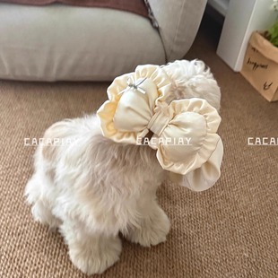 CACAPLAY【甜心派对】缎面立体爱心蝴蝶结大耳朵美卡耳套可卡布