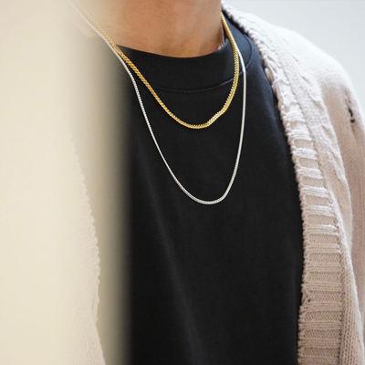 careering基础款项男古巴链简约