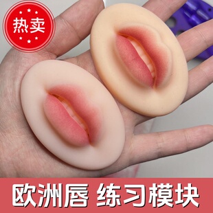 立体唇模块纹绣练习皮欧洲漂唇纹唇部硅胶实心仿真新手5D假嘴皮子