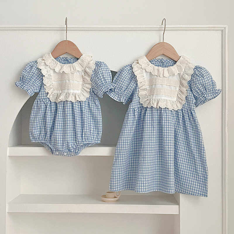 爬服包屁韩版一大一小姐妹夏天
