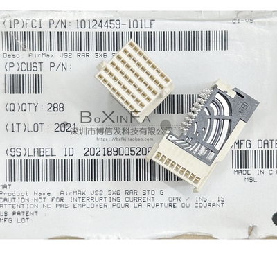 原装FCI 10124459-101LF CPCI高速背板 54P弯母 AirMAX SV2 6*9