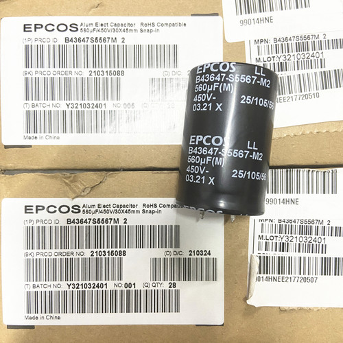 原装 B43647S5567M2 功放电源电解电容 450V 560UF 30*45MM 2000H