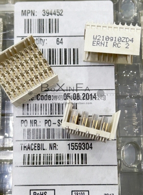 ERNI恩尼 394452 直公 CPCI背板连接器 通用2170330-1 80P4对座子