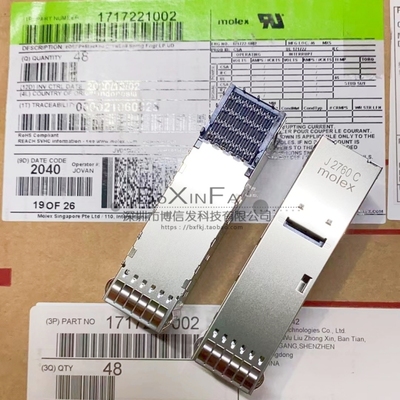 原装 1717221002 连接器 zQSFP+ 76P 2*1端口100G座替代2227669-2