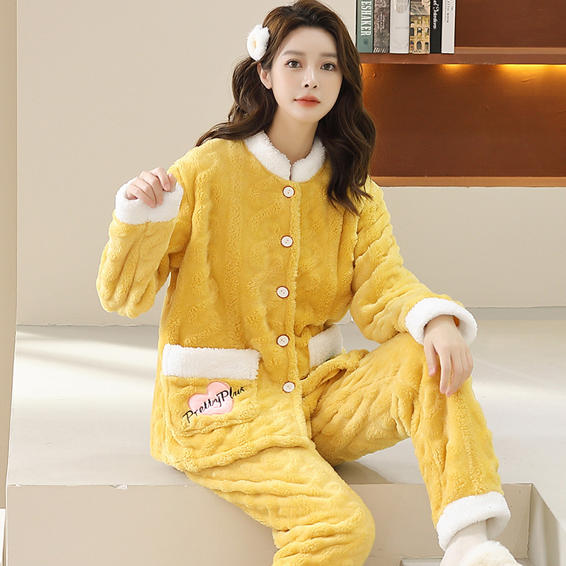新款卡通睡衣女冬季加绒加厚珊瑚绒2025春秋法兰绒保暖套装家居服,女士内衣/男士内衣/家居服,睡衣/家居服套装,淘宝优惠券,粉丝福利购,淘宝优惠卷