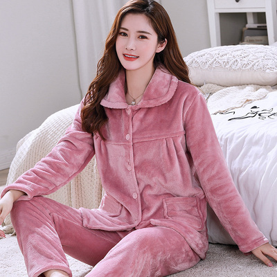 珊瑚绒冬款加厚春秋睡衣