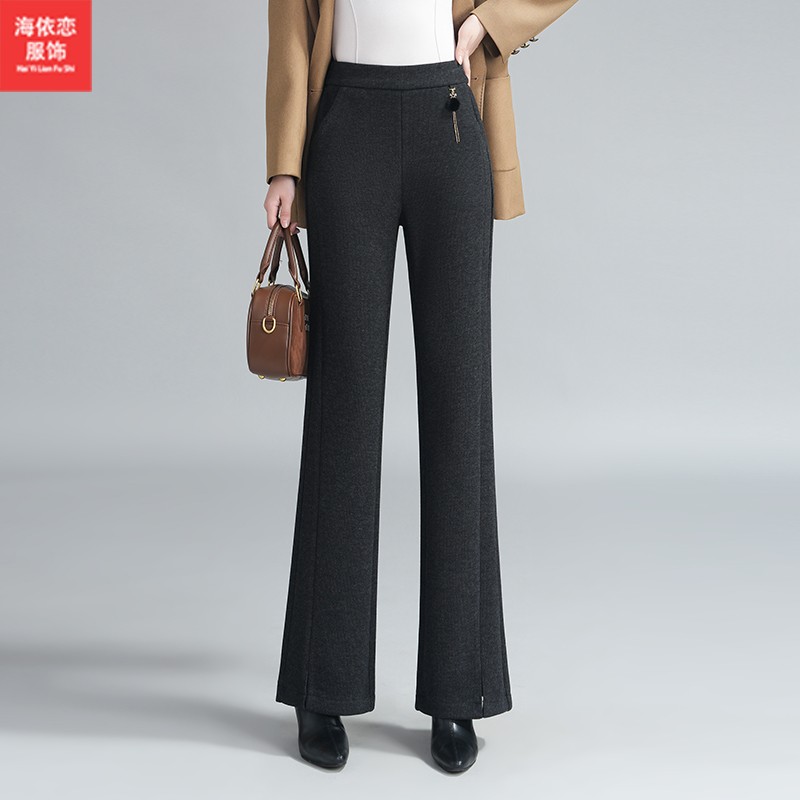 窄版显瘦休闲阔腿喇叭裤子