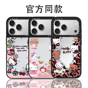 CASETiFiY环绕豹纹HelloKitty黑皮kt猫苹果17promax手机壳适用iPhone16pro华强北保护套15防摔14可爱13卡通12