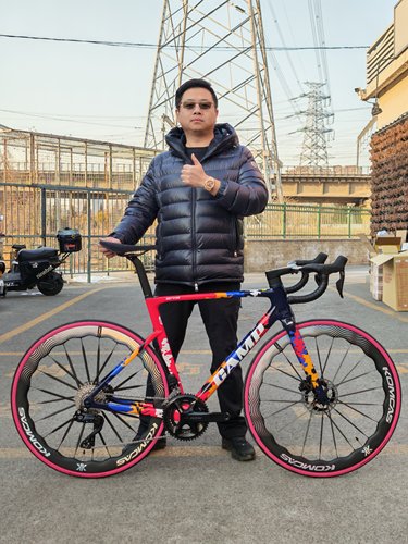 CAMP坎普SR9旗舰款T1000碳纤维公路车电子变速KOMCAS碳轮碳辐条