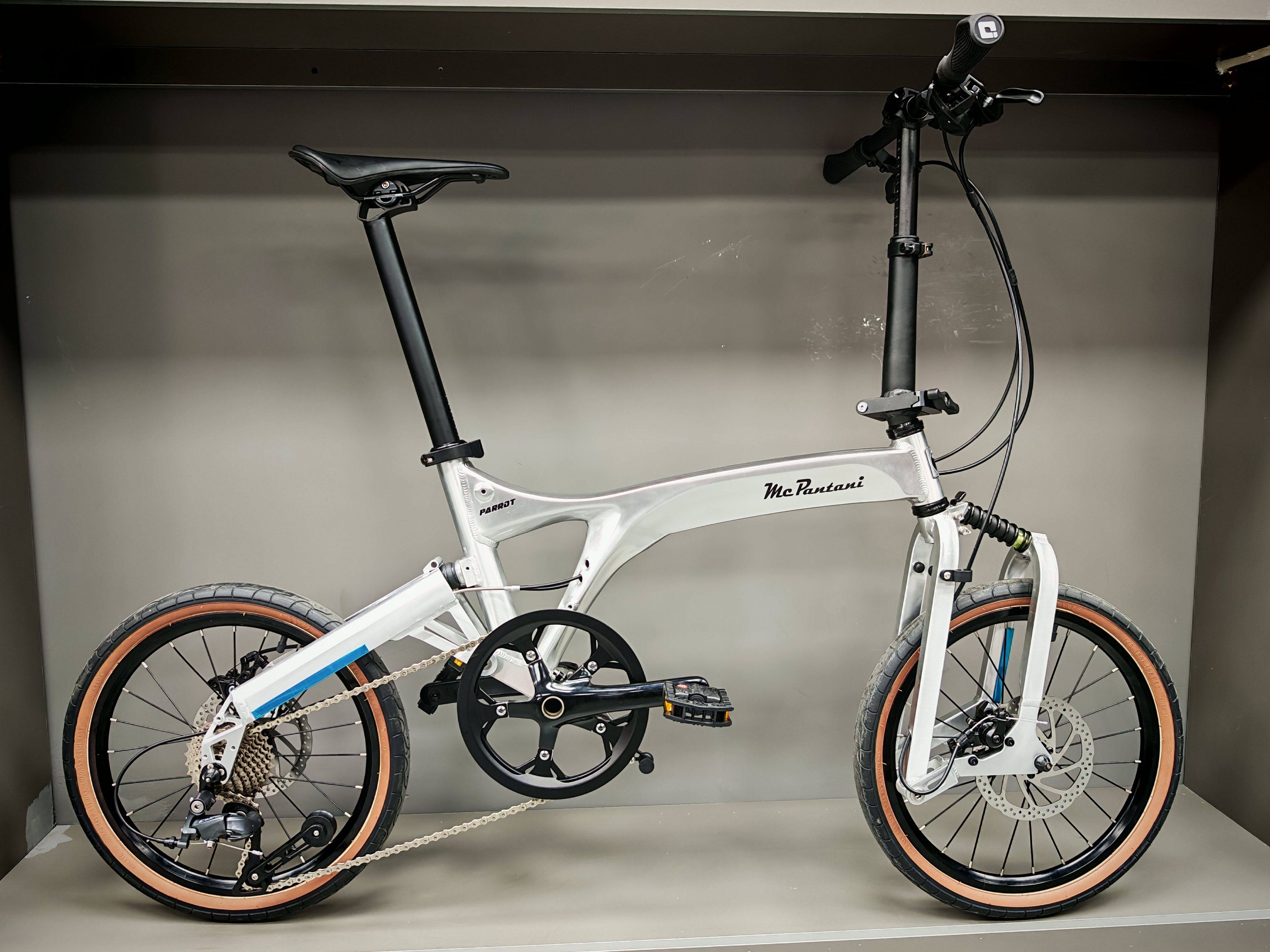 MC PANTANI 潘塔尼三代纵向折叠车双碟刹避震18寸铝合金车架鸟车