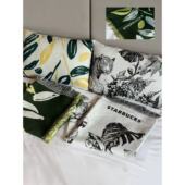 星巴克2025月饼周边咖啡秘境叶林密语盖毯靠枕咖啡器具