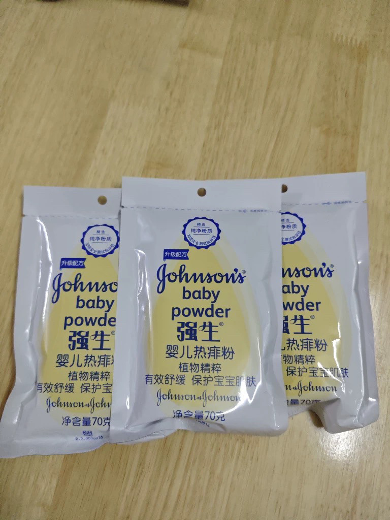 强生婴儿热痱粉袋装宝宝爽身粉儿童去痱子粉新生婴幼儿童