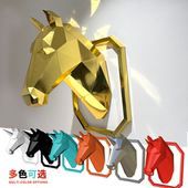 独角兽壁挂马到成功折纸背景墙装 饰立体创意家居饰品开业乔迁礼品