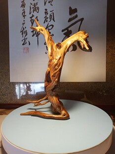 太行崖柏弹弓架1天然原木随型黑油坨子留疤料高油高密DIY毛料成品