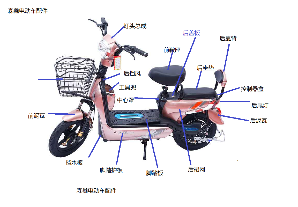 金丝猴电动车外壳挡泥板烤壳