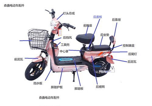 金丝猴电动车外壳挡泥板烤壳
